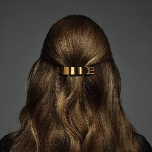 BALMAIN HAIR Barrette Gold 18 karat B-Logo, L size - Image 5