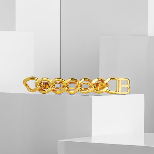 BALMAIN HAIR Barrette Chain 18 karat, M size - Image 4