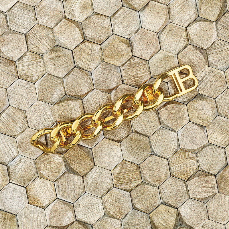 BALMAIN HAIR Barrette Chain 18 karat, M size - Image 6