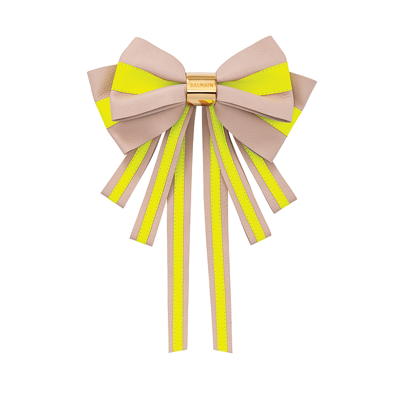 BALMAIN HAIR Barrette Bow, Neon, XL