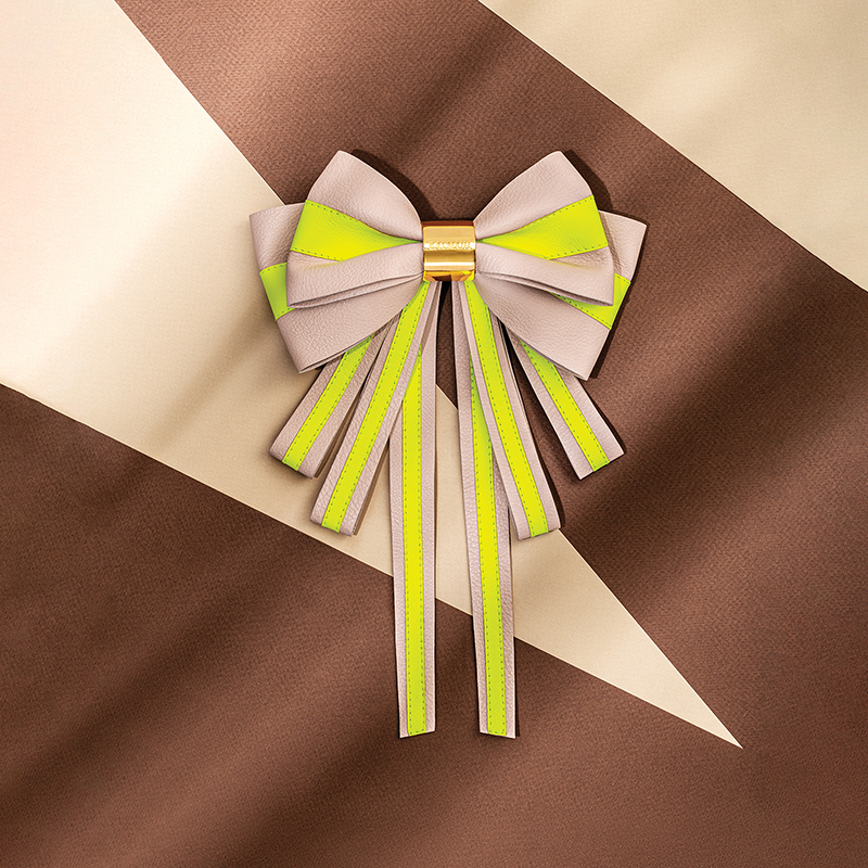 BALMAIN HAIR Barrette Bow, Neon, XL - Image 2