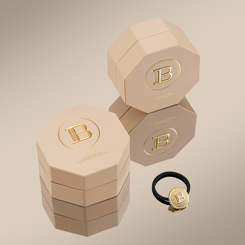 BALMAIN HAIR 18K Golden Elastique BALMAIN B-logo - Image 4