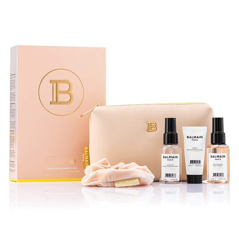 BALMAIN HAIR Cosmetic Bag Light Brown SS22 - Image 4