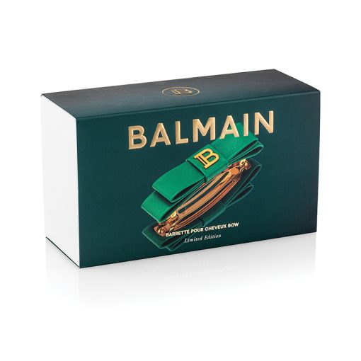 BALMAIN HAIR lipsuga juukseklamber roheline / Barrette Bow Gold & Green - Image 3