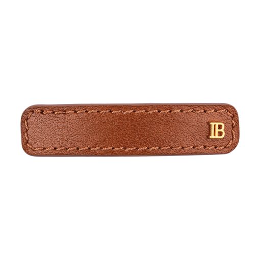 BALMAIN HAIR nahaga kaetud juukseklamber pruun M / Riviera Barrette Cognac M