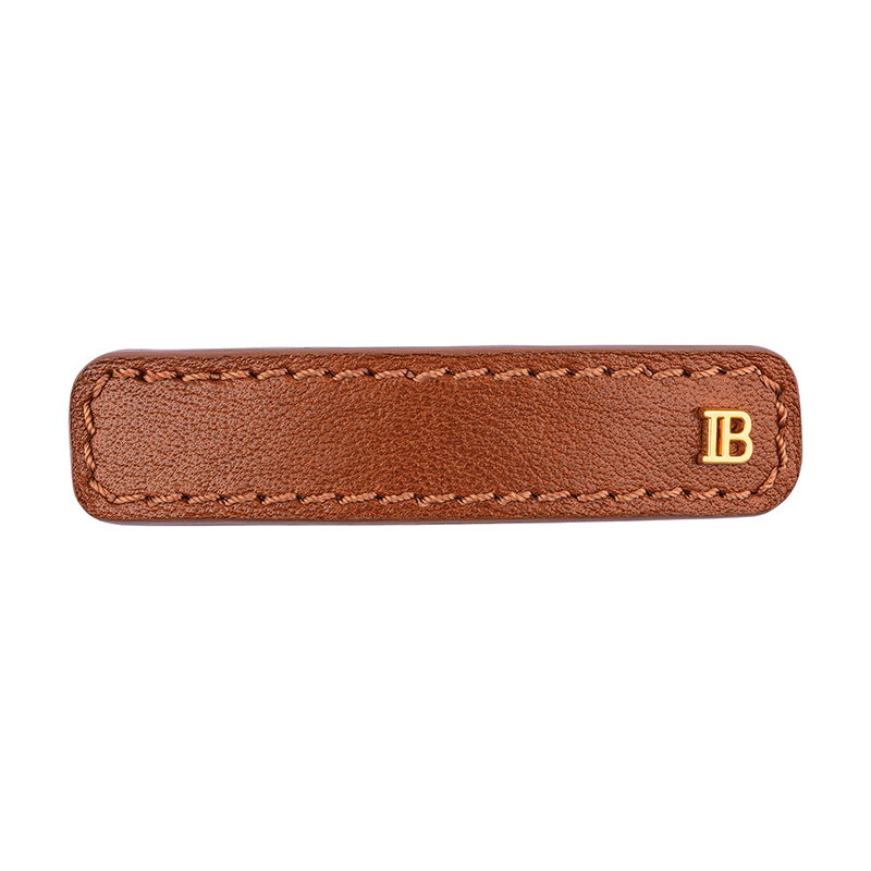 BALMAIN HAIR Riviera Barrette Cognac M size