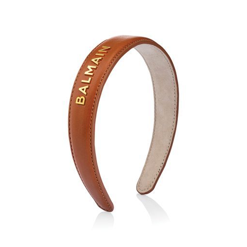 BALMAIN HAIR Riviera Headband Cognac, L size