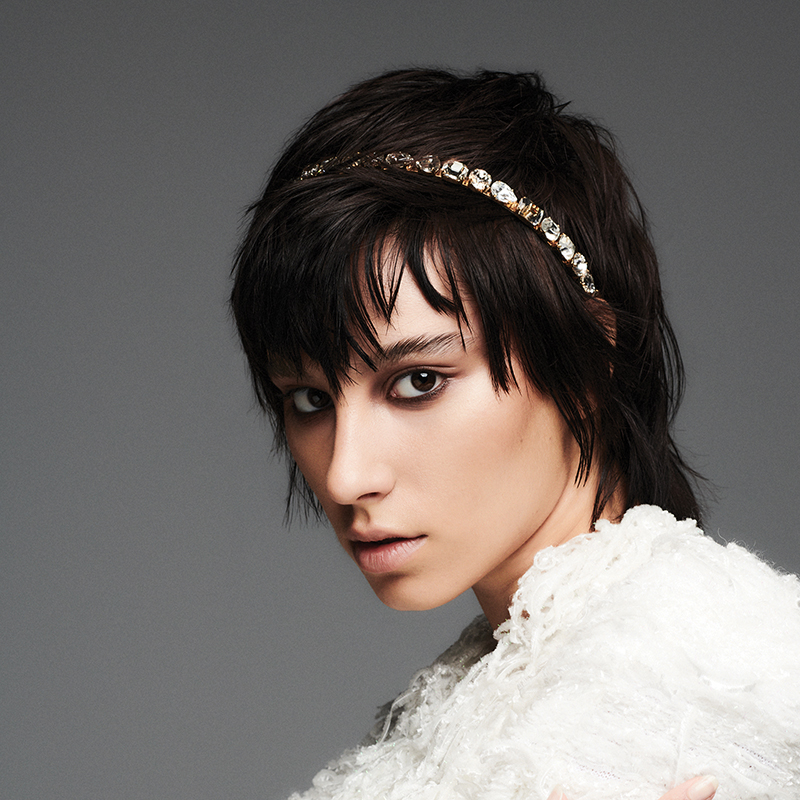 BALMAIN HAIR Swarovski Crystal Eclat Headband, Gold - Image 3