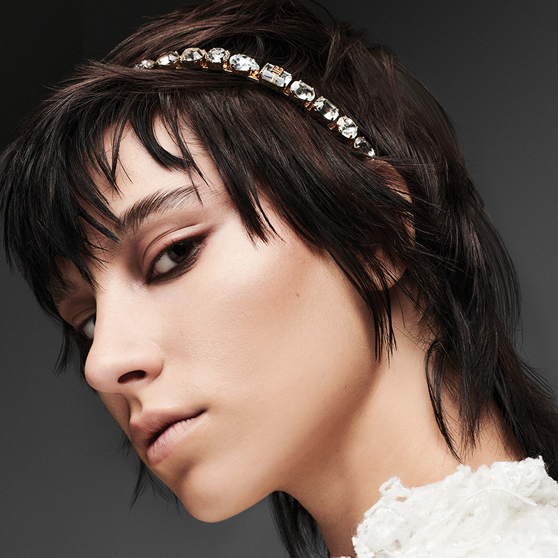 BALMAIN HAIR Swarovski Crystal Eclat Headband, Gold - Image 4