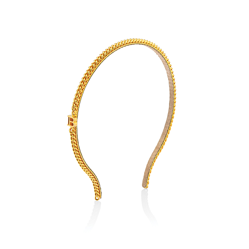 BALMAIN HAIR Pont des Arts Golden Headband, M