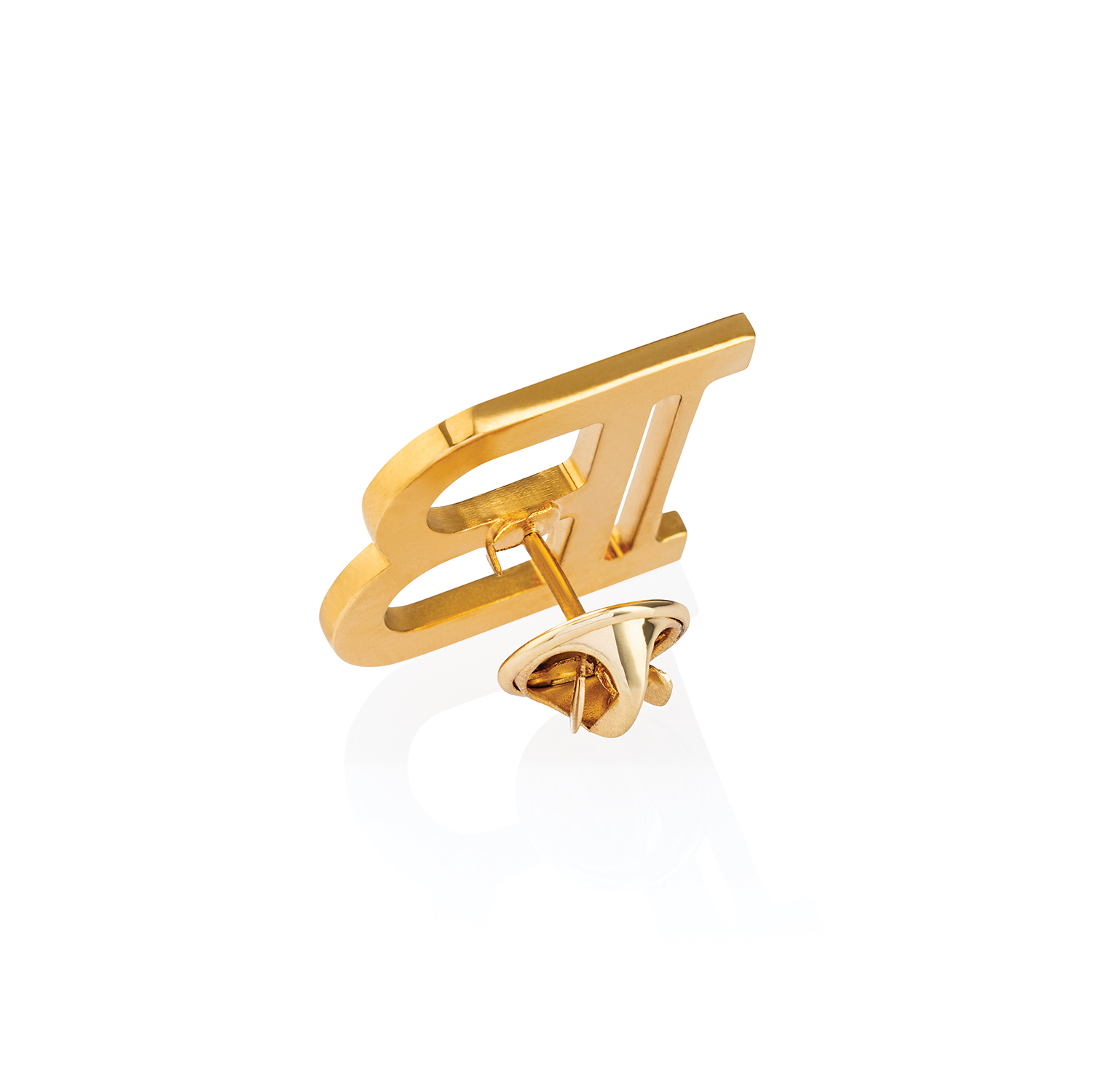 BALMAIN HAIR 18K gold plated signature brooch