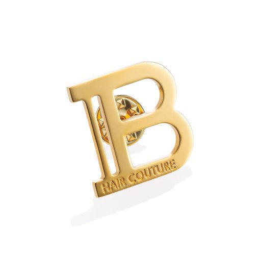 BALMAIN HAIR 18K gold plated signature brooch