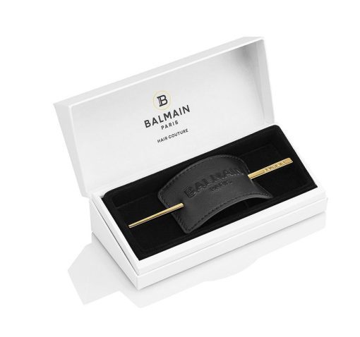 BALMAIN HAIR  Hair Barrette Black Leather - Image 2