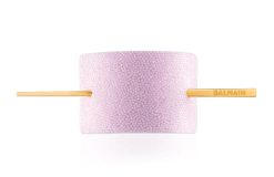 BALMAIN HAIR Pink Crystal Hair Barrette Gold plated hair pin