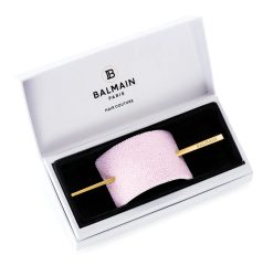 Alternative view of BALMAIN HAIR Pink Crystal Hair Barrette Gold plated hair pin