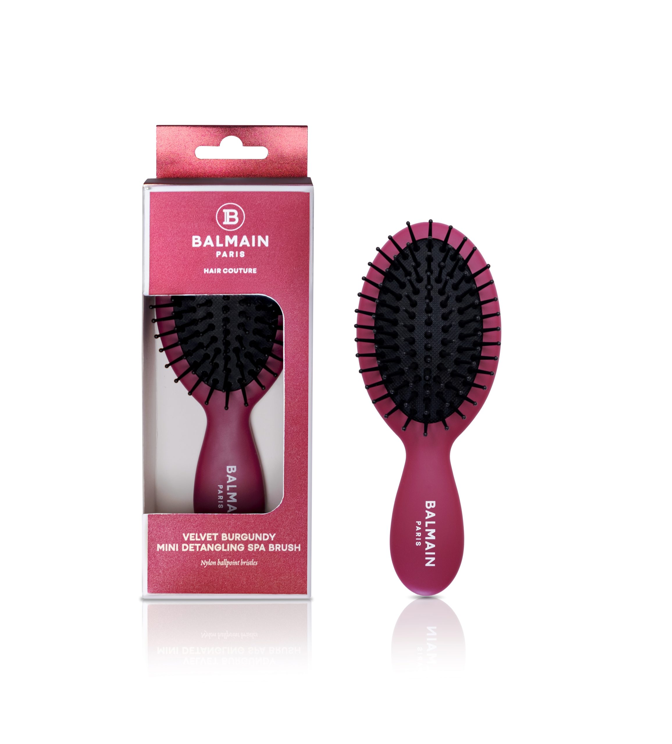 BALMAIN HAIR Detangling Brush Burgundi Mini